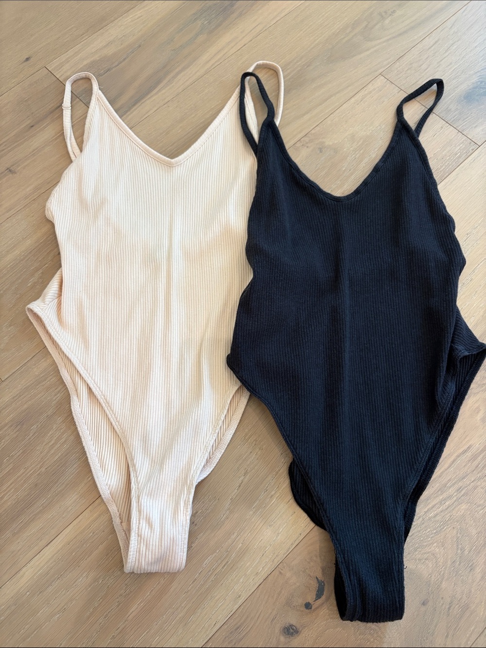 Out From Under by Urban Outfitters Ribbed Bodysuits in Cream and Black (2)